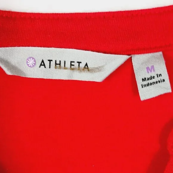 Athleta, Red dress, Size Medium, Sleeveless, V Neck, Soft, Athleisure, Sporty - Picture 2 of 14